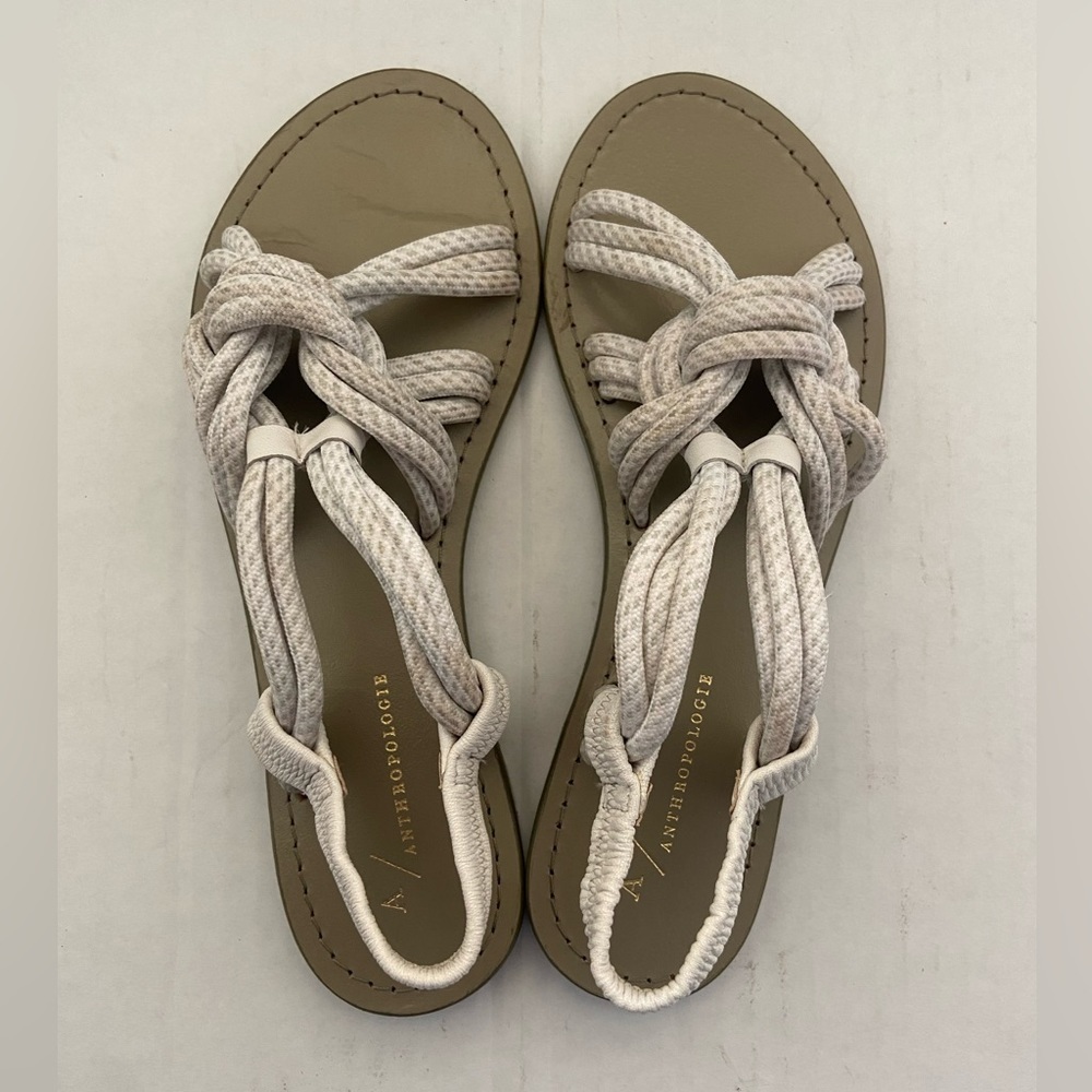 Anthropologie Reeta sandals size 36Euro 5.5 US strappy rope flat NWOT - Picture 2 of 7